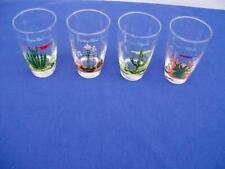 VINTAGE BLAKELY OIL & GAS ( LOT OF 4 ) ARIZONA CACTUS CLEAR GLASS TUMBLERS picture