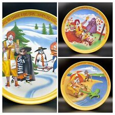Four 1977 Vintage McDonald’s Seasons 10” Plates, Fall, Winter, 2 Summer, Nice picture