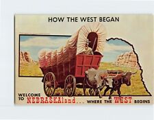Postcard How The West Began, Nebraska picture