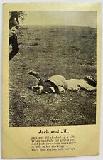 Antique Humor Postcard Jack and Jill Poem Posted AH Real Photo picture