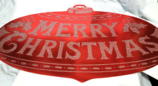 VINTAGE BEISTLE 20'' MERRY CHRISTMAS ORNAMENT CARDBOARD  CHRISTMAS BALL RED picture
