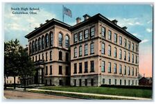 1915 Exterior South High School Building Columbus Ohio Vintage Antique Postcard picture