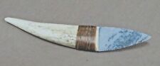 Navajo Handmade Antler & Purple Dendritic Agate Knife by 