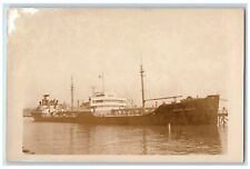 c1940's Steamer Atlantic Traveler Port Ship Vintage RPPC Photo Postcard picture