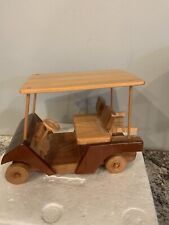 Vntg Wooden Golf Cart Handmade 1999 NO CLUBS Two Tone USA RARE See All Photos picture