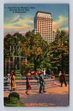 Memphis TN-Tennessee, Court Square, Sterick Building, Vintage Souvenir Postcard picture