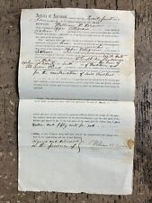 1861 - SALEM RAILROAD - Land Contract in New Jersey (before the Civil War) picture