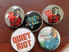 Lot of 5: Vintage 1983-84 Quiet Riot Pins Buttons  picture