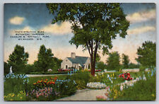 Vintage Postcard WI Milwaukee Botanical Gardens Admin Bldg Whitnall Park -12723 picture