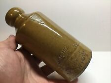 Antique James Howard Stoneware Ginger Beer Bottle. Trademark Horse & Jockey. picture