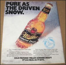 1989 Miller Genuine Draft MGD Print Ad Beer Advertisement Vintage 10