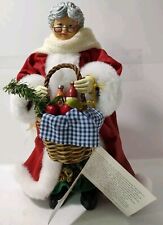 Clothtique Possible Dreams 1997 Mrs Santa Claus w/ Fruit Basket Figurine picture