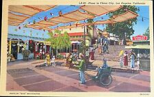 Los Angeles China City Rickshaw Chinese Diner Vintage California Postcard 1940 picture