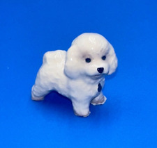 Vintage Retired Hagen Renaker Bichon Frise Miniature Puppy Dog, Estate Piece picture