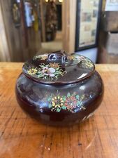 Vintage Moriage Hand Painted Floral Lidded Bowl Made In Japan picture