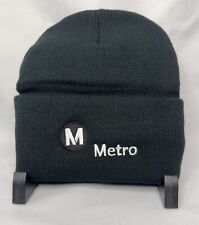 Los Angeles Metro Bus Rail Subway Black Beanie White Logo One Size Fits Most picture