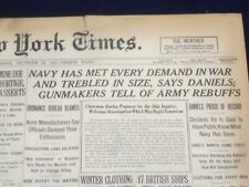 1917 DECEMBER 20 NEW YORK TIMES - NAVY HAS MET EVERY DEMAND IN WAR - NT 8272 picture