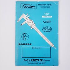 Vintage Fowler Precision Tools Calipers Dial Indicators Catalog 668 1960 picture