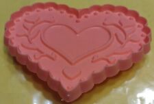 Vintage 1982 Hallmark Cards Inc. Light Pink Heart Shape & Design Cookie Cutter picture