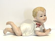 Vintage Andrea by Sadek Crawling Piano Baby 7536 Figure Figurine 8” x 4.5” picture