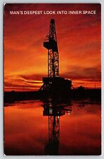 Mining~Oklahoma Gas Wildcat Natural Gas Deep Look Inner Space~Vintage Postcard picture