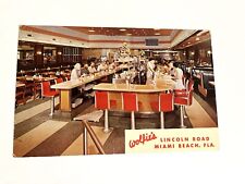 MIAMI BEACH, Florida FL ~ Lunch Counter WOLFIE'S RESTAURANT Deli c1960s Postcard picture