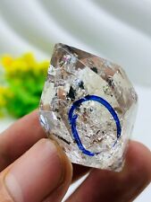 Natural Herkimer diamond crystal+Three Moving water droplets rainbow enhydro 33G picture