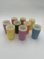 LOT OF 9 Vintage BOLERO THERM-O-WARE Insulated Cup TUMBLERS Royal Satin 5” picture