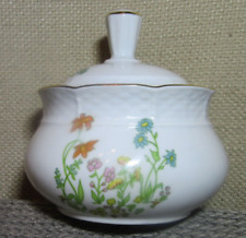 Vintage Europa Fine Porcelain Millie Fleurs Sugar Bowl w/Lid, Czechoslovakia,EUC picture