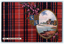 c1920's The Mcdougal Dunolly Castle Scotland Oilette Tuck Art Plaid Postcard picture