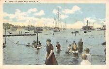c. 1915 Bathing at Harbor Highland Beach NJ post card as is picture