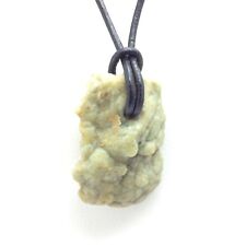 Mendocino Botryoidal Nephrite Jade Pebble Pendant Green River Stone Necklace #3  picture