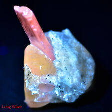 Amazing Fluorescent Kunzite Crystal On Purple Apatite Crystal 13.90 Carat picture