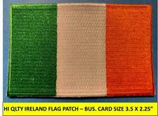 IRISH IRELAND FLAG PATCH IRON-ON SEW-ON EMBROIDERED APPLIQUE(3½ x 2¼”)- HI QLTY picture