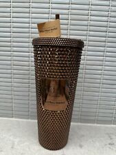 Starbucks First Store Exclusive Ltd Ed Pike Place Brown Copper Gold Studded Cup picture
