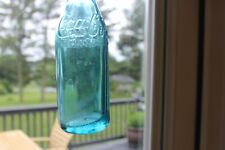 COCA COLA BLUE STRAIGHT SIDE BOTTLE CANADA 1908-1914 Beautiful Color and glass picture