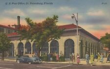 U.S. Post Office St. Petersburg Florida Posted Linen Vintage Postcard picture