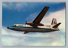 Aviation Airplane Postcard Luxair Airline Luxembourg Fokker Friendship F27 T2 picture