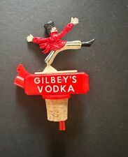Bottle Stopper Gilbey’s Vodka With Pouring Spout In The Stopper Vintage picture