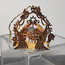 Danbury Mint 1991 Angels By The Manage Gold Christmas  Ornament picture