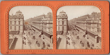 Paris France Hand Colorized Stereo Diorama Photo 1870s picture