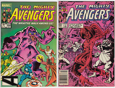 Avengers Earth's Mightiest Heroes LOT (2) 244 & 245 Comic 1984 Rockets Red Glare picture