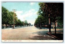 c1910's Main Street Trees Scene Richmond Indiana IN Unposted Vintage Postcard picture