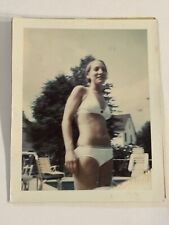 1970s Vtg Color Photo Sexy Woman Blonde Hair 👙 Skinny Bikini picture