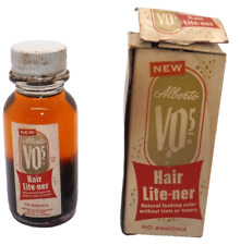 Vintage 1950's Alberto VO5 Hair Lite-ner with Product Leaflet V05 Bottle Unused picture