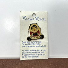Vintage Alaskan Guardian Angel Alaska Lapel Christmas Pin picture