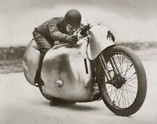 1938 Eric Fernihough RACING MOTORCYCLE at Brooklands England  PHOTO (211-G) picture