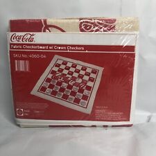 Coca Cola Checkers Fabric Game Board Bottle Caps Checkers Sunbelt gifts new picture