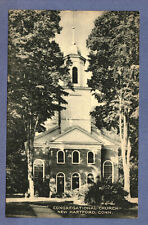 Postcard Congregational Church New Hartford Connecticut CT picture