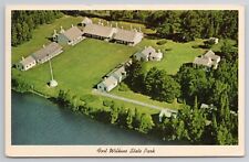 1971 Postcard Fort Wilkins State Park Copper Harbor Michigan Aerial View picture